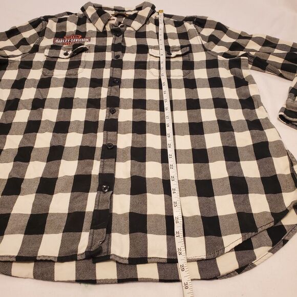 Harley Davidson Plaid Flannel Large Back Hit Biker Moto 2XL Unisex Eagle *Read - Picture 7 of 12